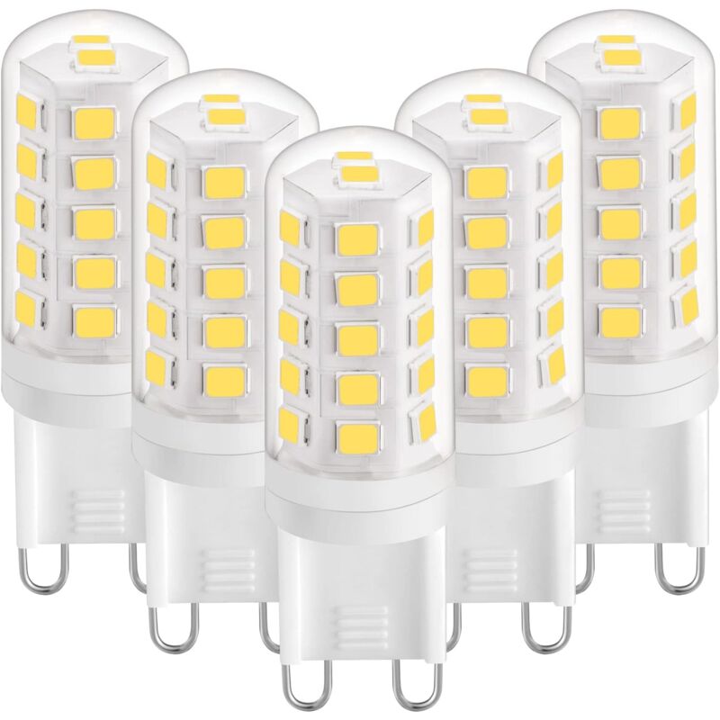Memkey - G9-LED-Leuchtmittel, 3 w, natürliches Weiß 4000 k, G9-LED-Leuchtmittel, 420 lm, entspricht 28 w und 40 w Halogenlampen, G9-LED-Maisbirnen