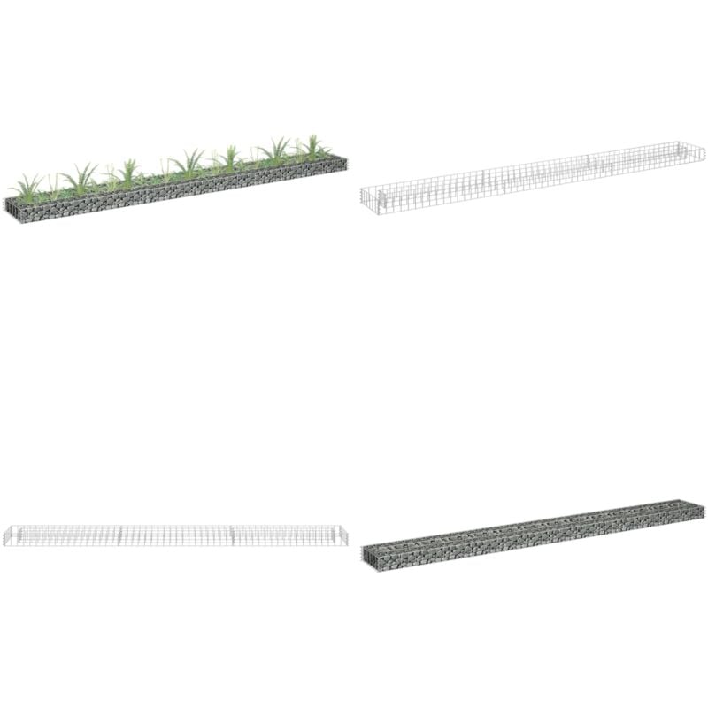 Vidaxl - Gabionen-Hochbeet Verzinkter Stahl 270x30x10 cm - Gabionen-Hochbeet - Steinkorb - Hochbeet - Blumentopf - Gartenmöbel - Home & Living