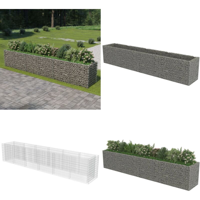 Vidaxl - Gabionen-Hochbeet Verzinkter Stahl 540×90×100 cm - Stabiles Hochbeet - Gabionen-Hochbeet - Gartendekoration - Stahltank - Pflanzenbehälter