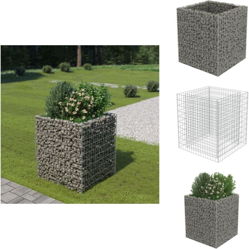 Vidaxl - Gabionen-Hochbeet Verzinkter Stahl 90×90×100 cm - Gabionen-Hochbeet - Stahltank - Gartendekoration - Blumenerde - Beeteinfassung