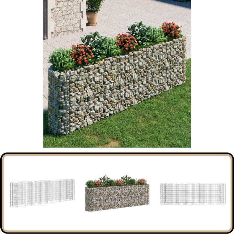 Vidaxl - Gabionen-Hochbeet Verzinktes Eisen 330x50x100 cm - Gabionen-Hochbeet - Eisen-Hochbeet - Gartendekoration - Pflanzenkübel - Balkonbepflanzung