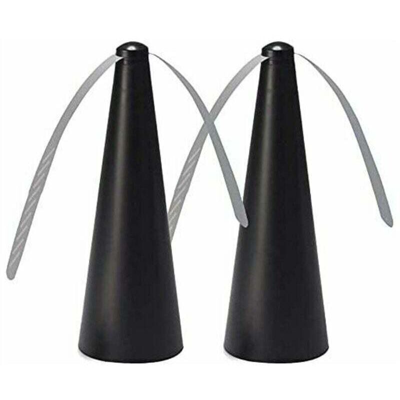 Anti-Fliegen-Ventilator, Set mit 2 Anti-Fliegen-Abwehrmitteln, Fliegen-Ventilator zum Abschrecken von Fliegen, abweisender Mücken-Ventilator für