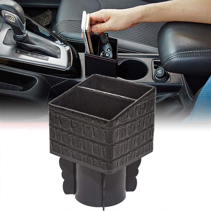 Auto-Quadrat-Zentralkontrollbehälter, Autositz-Steckdosentasche, Handy-Schlüsselsammler (Krokodilmuster) - Gabrielle