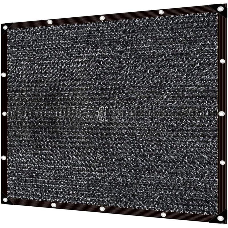 Famille - gabrielle Schwarzes Schattiernetz, Sonnenschutznetz, Schattiernetz, Terrassenschattierungsnetz, Schattiertuch, Sonnensegel, Sonnensegel (3