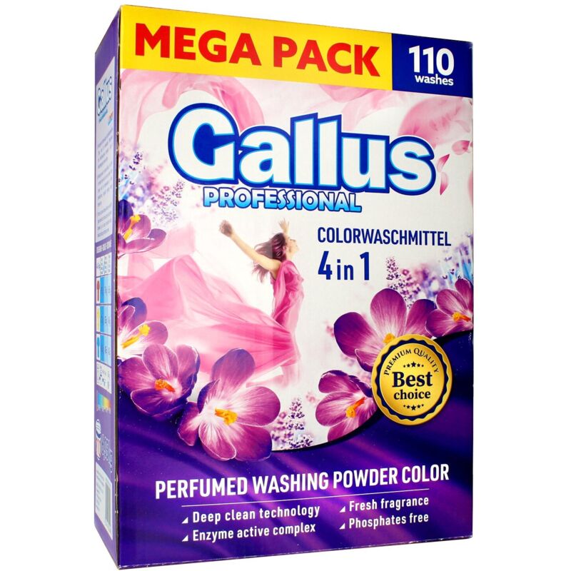 GALLUS PROFESSIONAL 4-in-1 Waschpulver (110 Waschgänge) - Farbe 6,05 kg