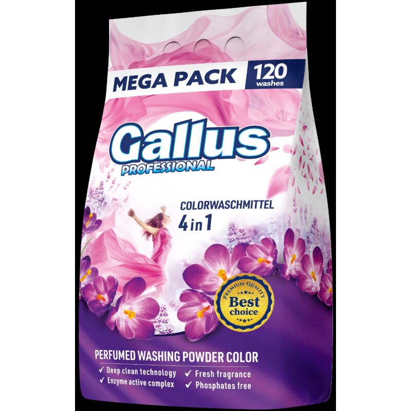 GALLUS PROFESSIONAL 4-in-1 Waschpulver (120 Wäschen) - Farbe 6,6 kg