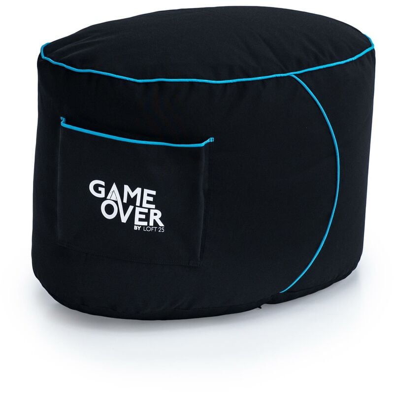 Sitzsack-Fußhocker für das Wohnzimmer, wasserabweisender Pouf mit Beinstütze zum Spielen, Gaming-Fußhocker für drinnen und draußen mit Seitentaschen