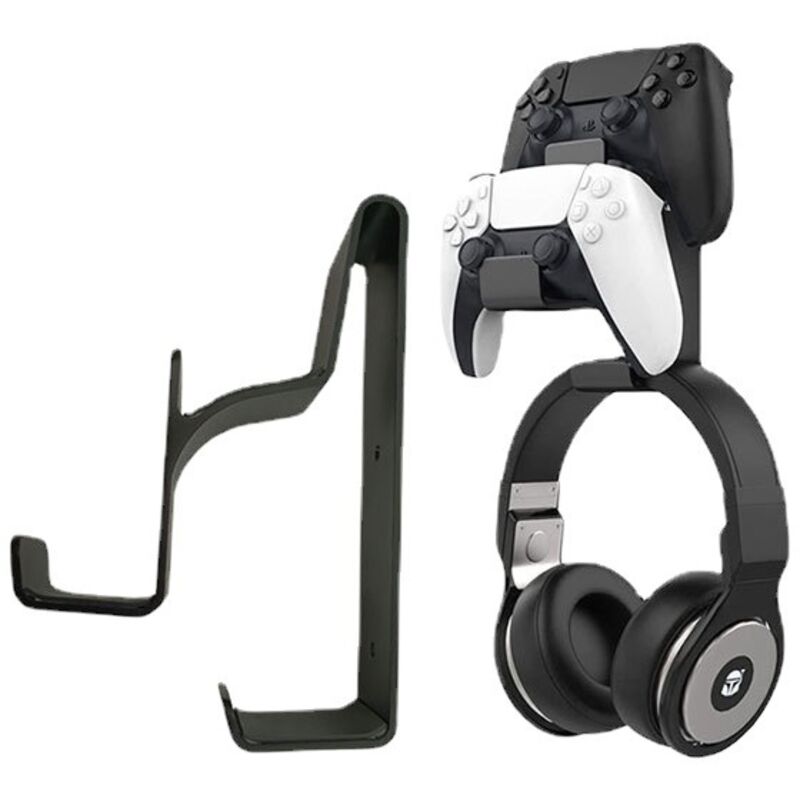 Gamecontroller-Ständer, Ständer für zwei Gamecontroller und Kopfhörer, kompatibel mit Xbox One, Xbox 360, PS3, PS4, PS5, PC, Steam und Switch