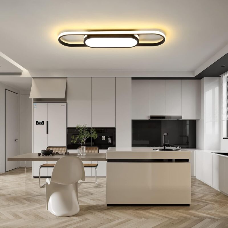 Ganeed LED Deckenleuchte Moderne Dimmbare Deckenlampe Wohnzimmerlampe Schlafzimmerlampe Küchenlampe 70cm Deckenleuchte für Wohnzimmer Schlafzimmer
