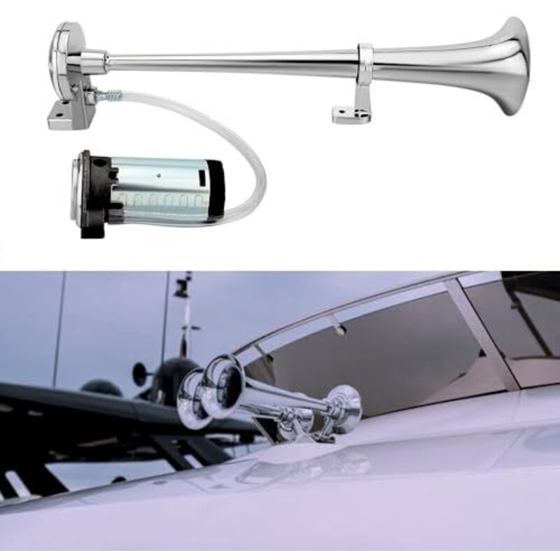 Garage Hupe Luft Silver Horn Kit 12V 150db lkw hupe Lufthorn Drucklufthorn Auto Horn mit Kompressor Laut Kompressor Fanfare für Auto Boote Vans