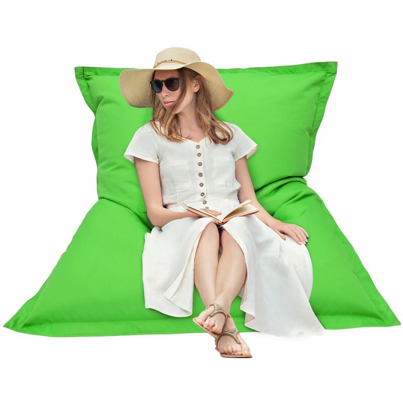 Xxl Sitzsack für den Garten, Riesensitzsack für drinnen und draußen, Wasserabweisende, Abnehmbare und UV-Schutz-Bezüge, 160x125 cm Großer Sitzsack