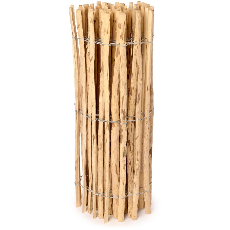 Garronda Gartenzaun zum Stecken aus Haselnüsse Zaun Garten Staketenzaun Beeteinfassung Holz Steckzaun Hochwertiger Gartenzaun für Ihren Garten