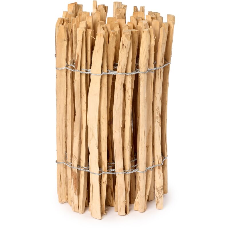 Garronda Gartenzaun zum Stecken aus Haselnüsse Zaun Garten Staketenzaun Beeteinfassung Holz Steckzaun Hochwertiger Gartenzaun für Ihren Garten