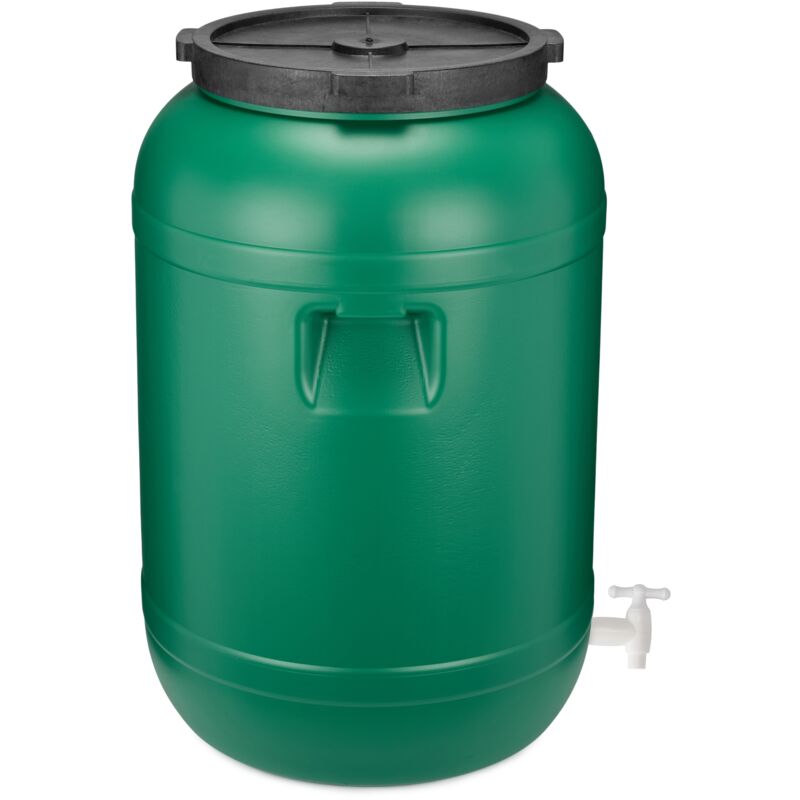 Garronda Weithalsfass 120 Liter Futtertonne mit Deckel ohne Dichtung– BPA-freier HDPE Futterbehälter für Wasser, Lagerung, Tierfutter, Sauerkraut und