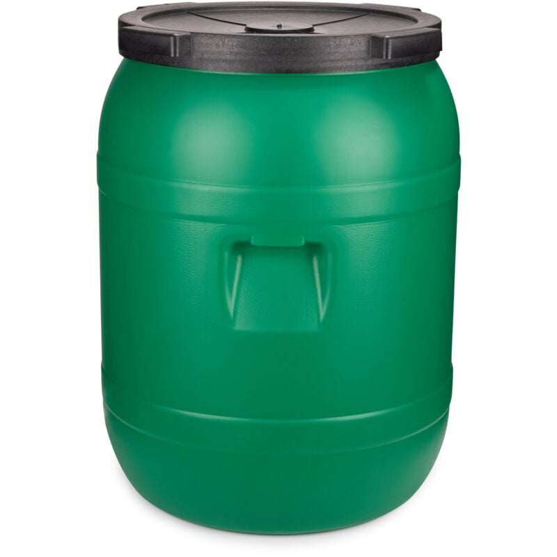 Garronda Weithalsfass 220 Liter Futtertonne mit Deckel ohne Dichtung– BPA-freier HDPE Futterbehälter für Wasser, Lagerung, Tierfutter, Sauerkraut und