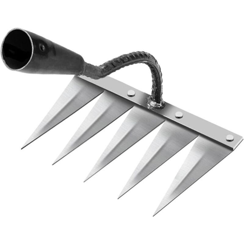 Garten-Jätrechen aus Kohlenstoffstahl, tragbares Garten-Jätwerkzeug