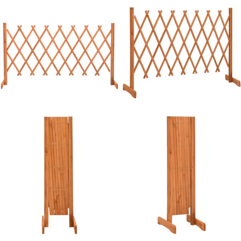 Garten-Rankzaun Orange 150x80 cm Massivholz Tanne - Holz Zaun - Gartenzaun - Rankzaun - Tannenholz Zaun - Erweiterbarer Zaun - Home & Living