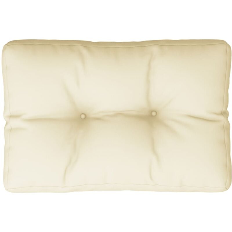 Palettenkissen Creme 50x40x12 cm Stoff Vidaxl