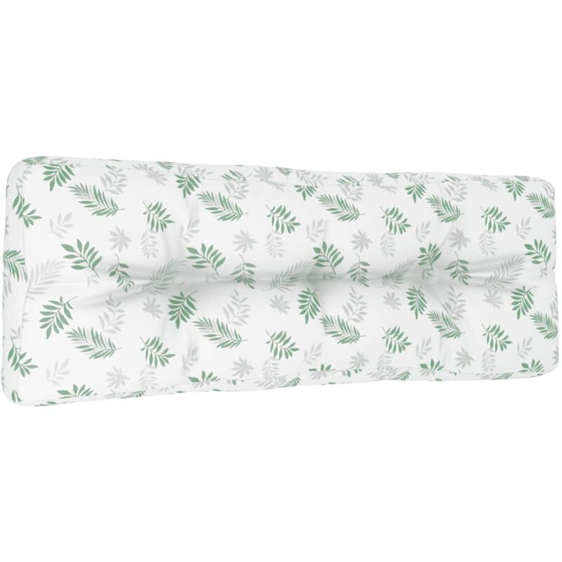 Palettenkissen Blattmuster 120x40x12 cm Stoff vidaXL