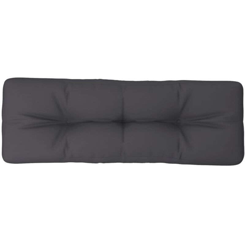 Palettenkissen Anthrazit 120x40x12 cm Stoff vidaXL