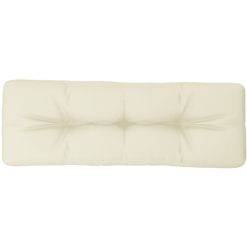 Palettenkissen Creme 120x40x12 cm Stoff Vidaxl