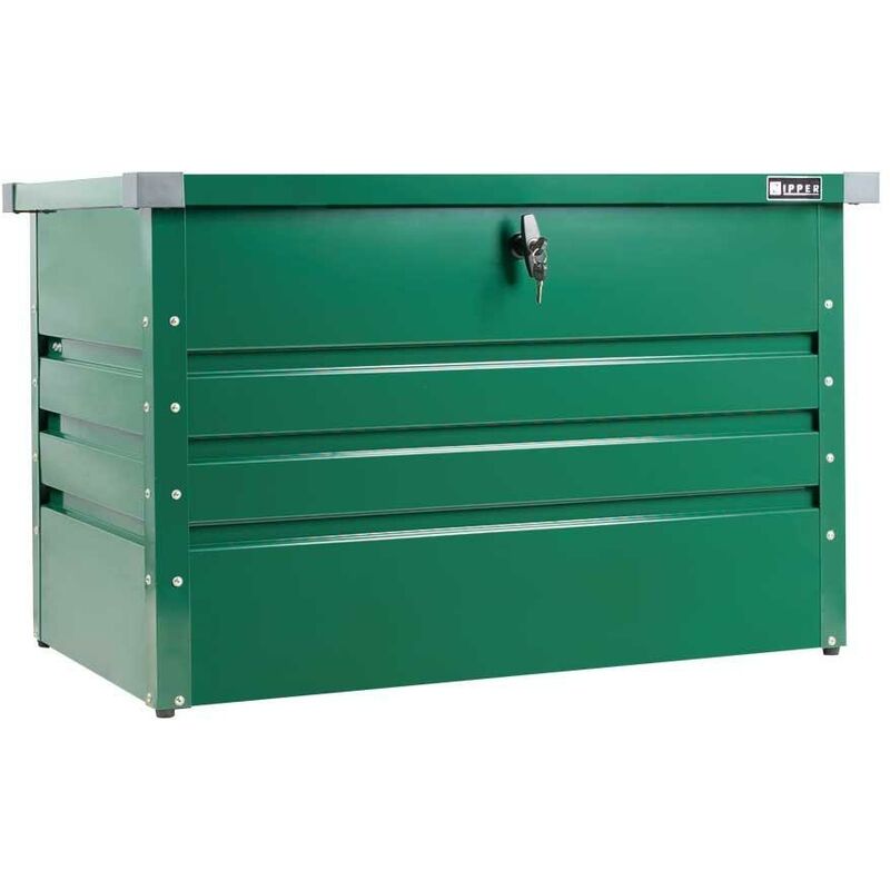 Grner Metall Gartenbox Container 100x61x62 cm Zipper zi-gab100gr
