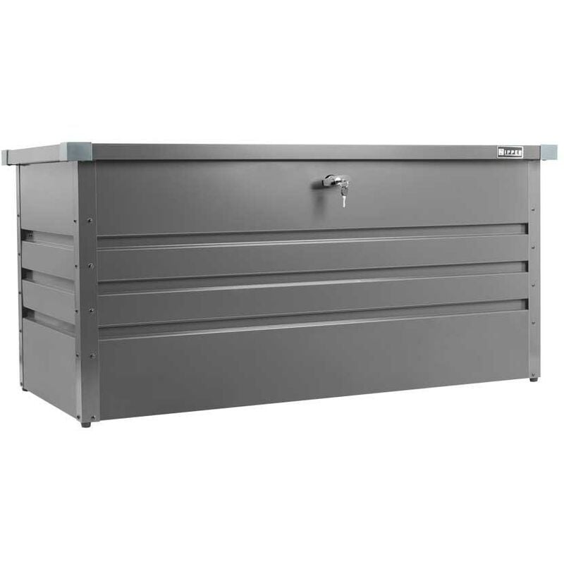 Graue Metallbox fur Garten 132x61x62 cm Zipper zi-gab132an