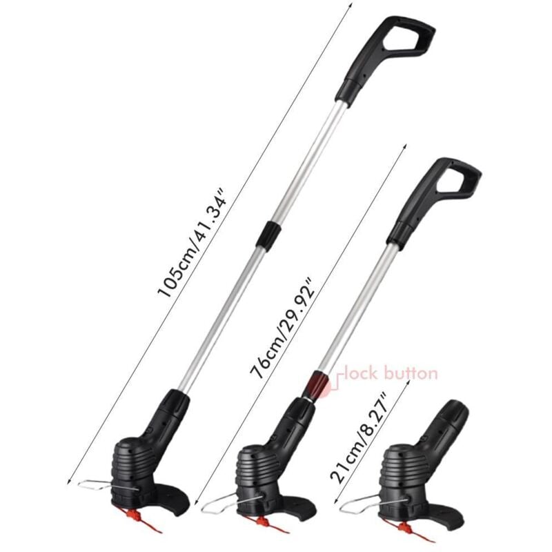 Gartengerät Akku-Rasenmäher Wiederaufladbarer Akku-Rasenmäher Rasenmäher zum Jäten von Garten und Rasen.