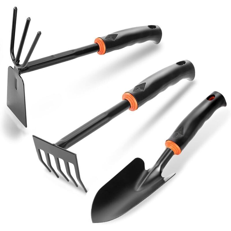 Gartengeräte-Set, 3-teiliges Gartengeräte-Set, Gartengeräte-Sets, Handhacke, Handrechen, Klein