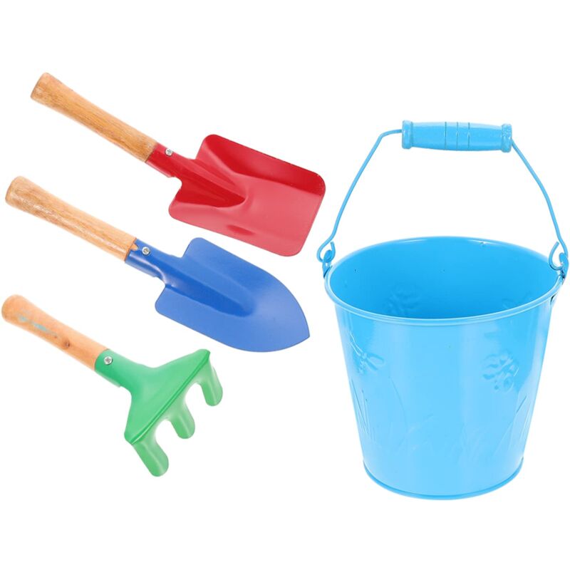 Gartengeräte-Set für Kinder, 4-teilig, Sand- und Strandspielzeug, Gartengeräte für Kinder