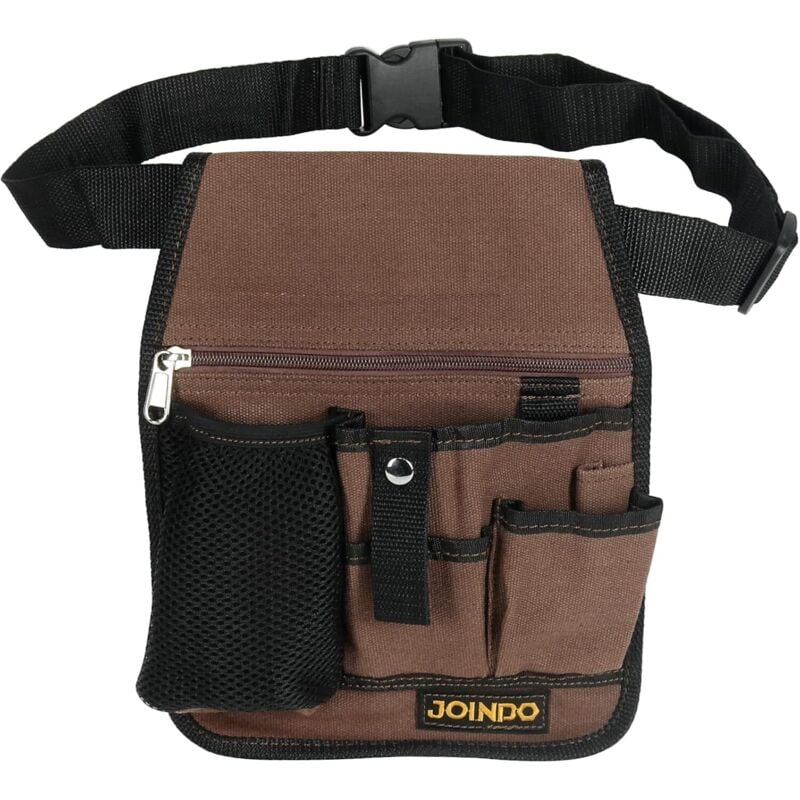 Gartengeräte-Tasche, Gartengeräte-Gürtel, leichte Werkzeugtasche mit Taschen und Reißverschluss, Canvas-Werkzeugtasche mit verstellbarem Gürtel,