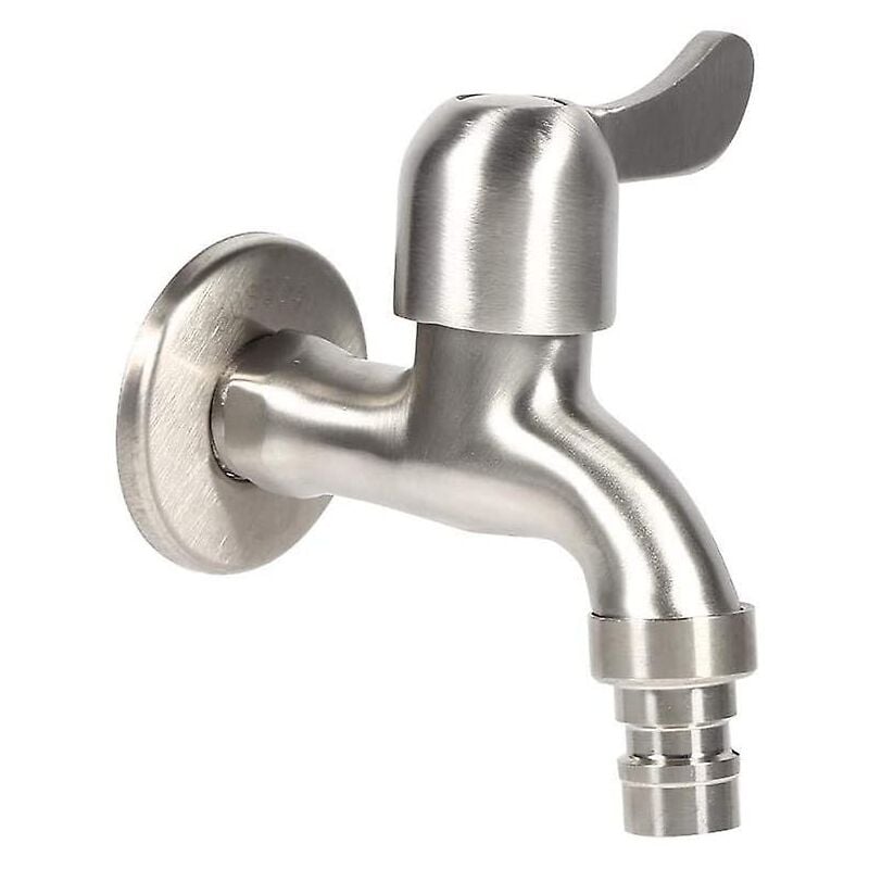 Ersandy - Gartenhahn-Adapter aus Edelstahl 304 für die Außenwandmontage, Wasserhahn-Adapter für Badezimmer, Waschmaschine, Waschmaschine und