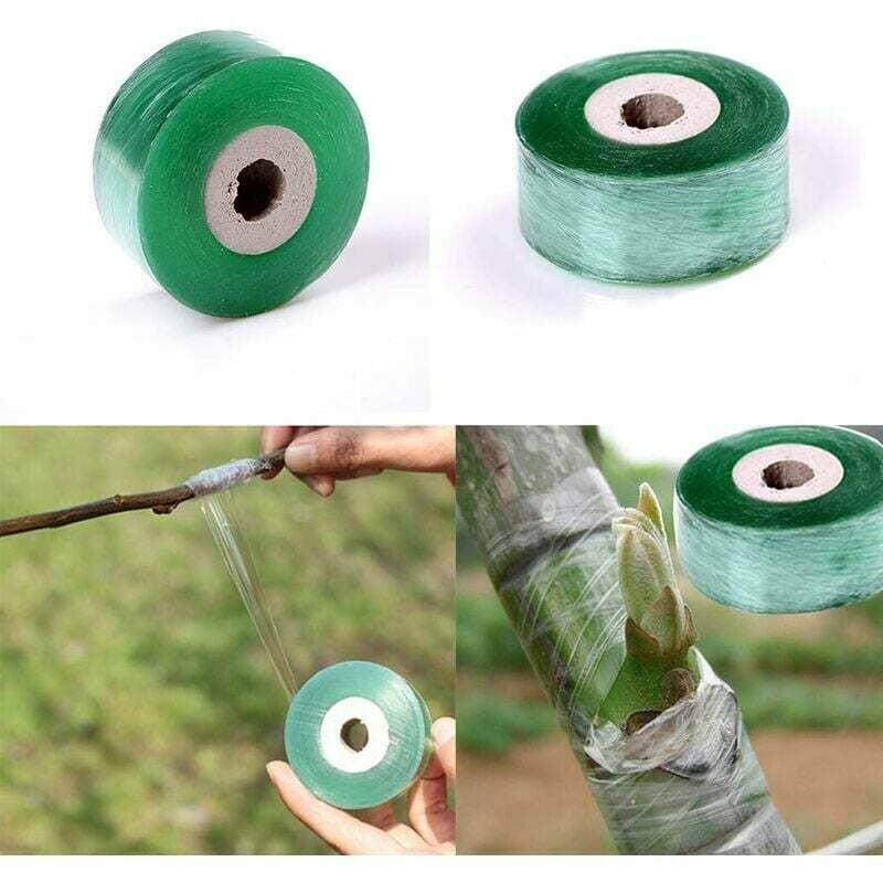 Gartenklebebandrolle, zum Veredeln, Parafilm, für Gartengeräte, Obstbäume, Gartenscheren, Astklemmen, Stretchfolienstreifen (2 Stück)
