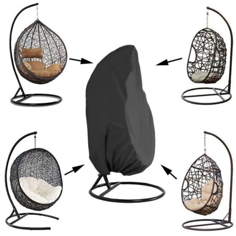 Gartenmöbel-Abdeckung 190 x 115 cm, Hängesessel-Abdeckung, wasserdicht, für Garten, Korbgeflecht, Hängesessel Ymyny