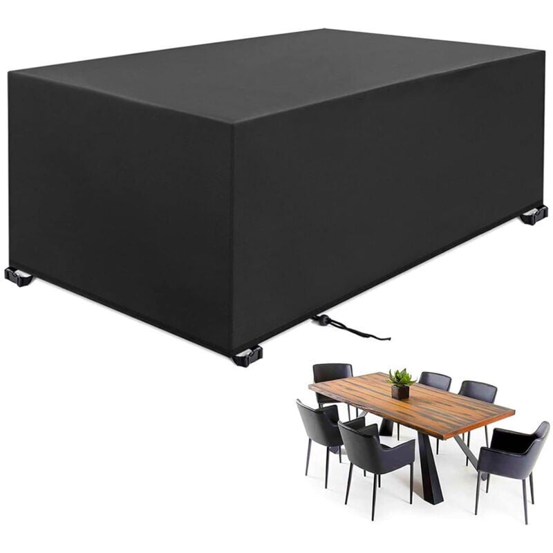 Gartenmöbel-Abdeckung 210 x 110 x 70 cm Schutzhülle für Gartenmöbel, 210D Oxford-Gewebe, wasserdichte Gartentischabdeckung, Gartenmöbel-Plane für den
