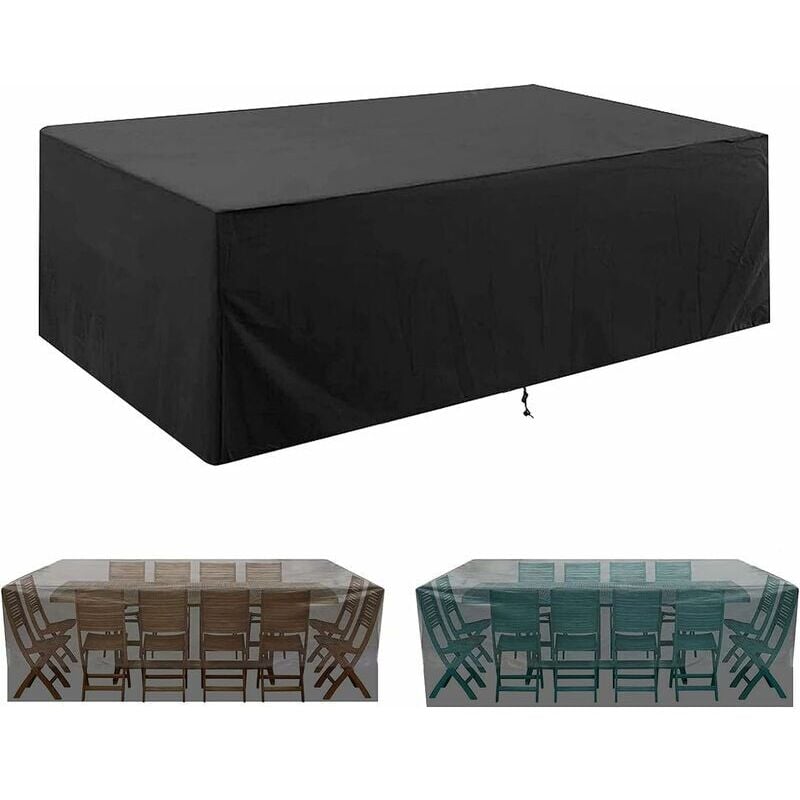 Gartenmöbel-Abdeckung, 210D Oxford-Gewebe, Schutzhülle für Gartenmöbel, wasserdichte Gartenmöbel-Abdeckung, winddicht, UV-beständig,