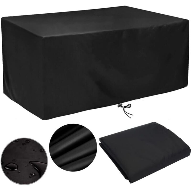 Gartenmöbel-Abdeckung, 315 x 160 x 74 cm, wasserdichte Gartenmöbel-Schutzhülle, wetterfeste und reißfeste Möbelabdeckung aus Oxford-Gewebe (210D, 315