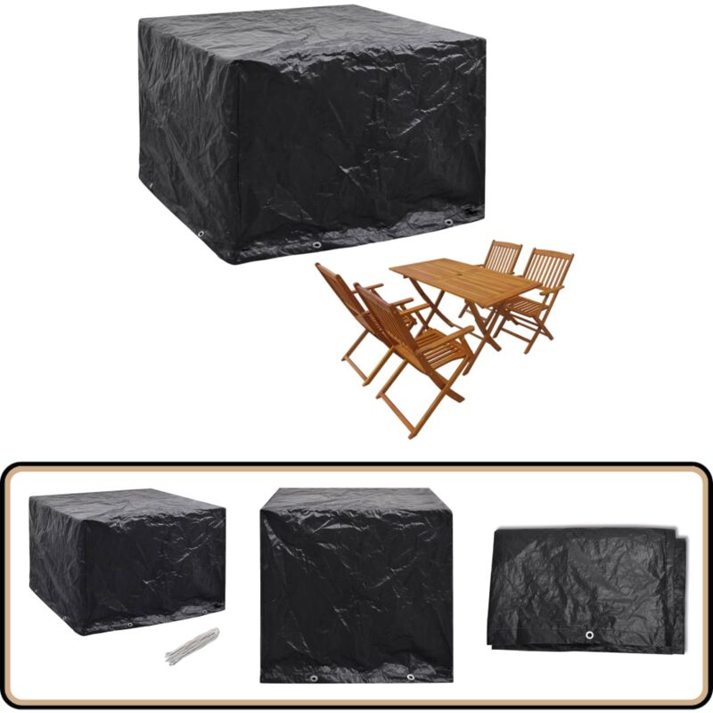 Gartenmöbel-Abdeckung 8 Ösen 122x112x98 cm - Gartenmöbelschutzhülle - Gartendecke - Möbelüberdachung - Wetterfeste Überdachung - Gartenmöbel Abdecken