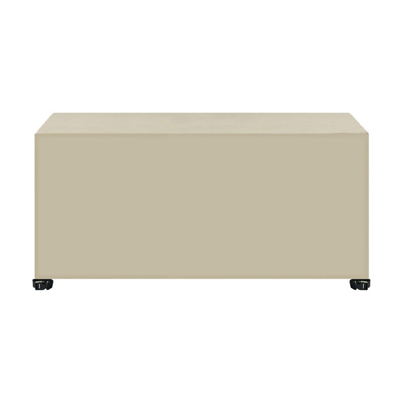 Gartenmöbel-Abdeckung, große Schutzhülle für quadratische Gartenmöbel 120x120x74cm cremeweiß