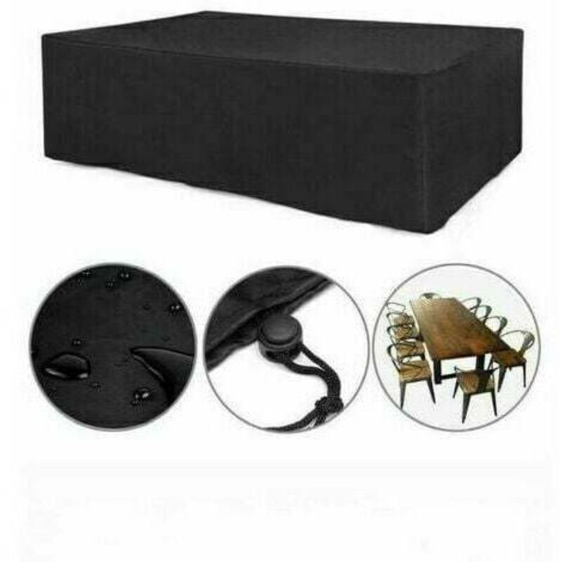 Gartenmöbel-Abdeckung, Möbelabdeckung, robuster 420D-Oxford-Stoff, Schutzhülle für Gartenmöbel, wasserdicht, Anti-UV, für den Außenbereich (200 x 140