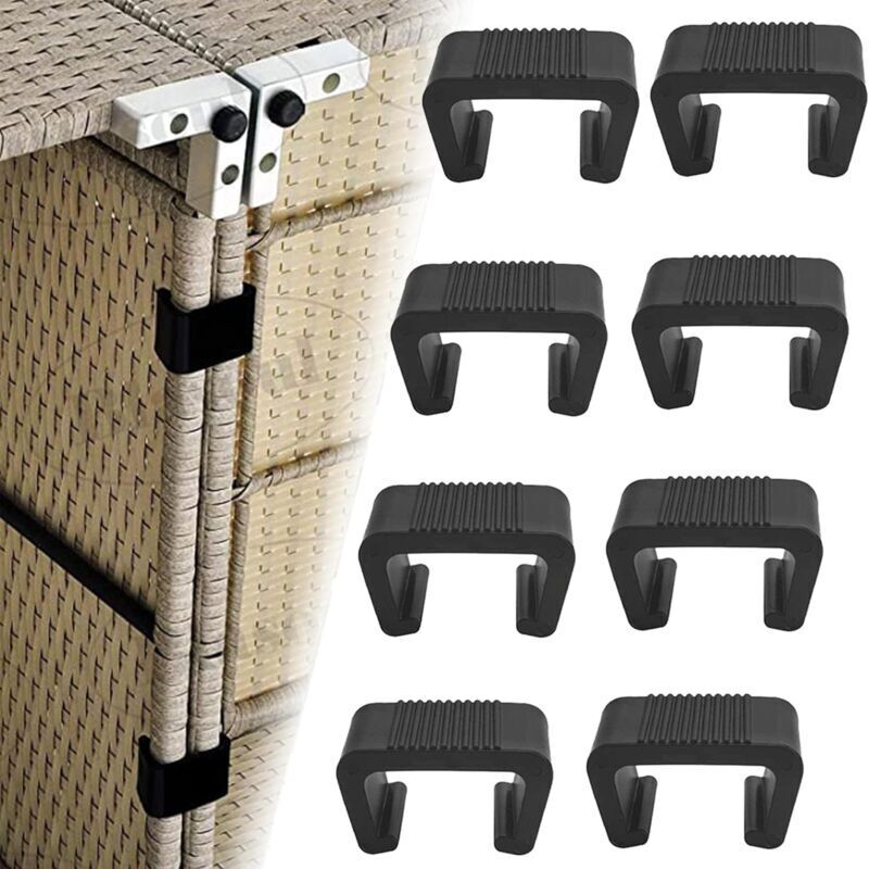 Odipie - Gartenmöbel-Clips aus Korbgeflecht und Rattan, Kunststoff-Möbelclips, Rattan-Sofa-Clips, Sofa-Verbinder für Gartenmöbel, Sofa, Terrasse,