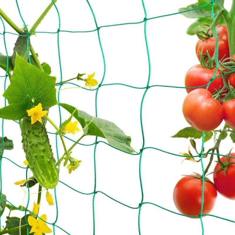 Gartennetz, Kletterpflanzennetz, Ranknetz für die Ernte von Gurken, Gemüse, Tomaten und anderem Gemüse, Befestigungsnetz für Kletterpflanzen (1,8 x