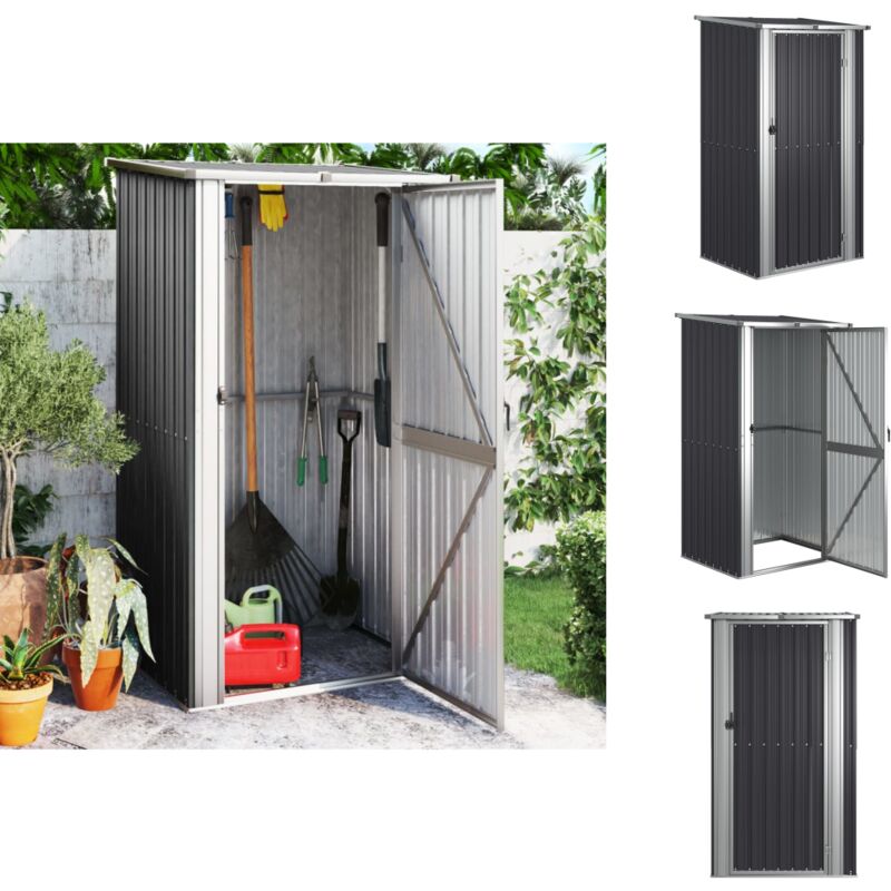 Gartenschuppen & Geräteschuppen - Living Geräteschuppen Anthrazit 118,5x97x209,5 cm Verzinkter Stahl - Anthrazit