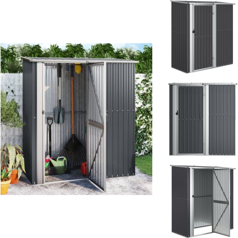 Geräteschuppen Anthrazit 180,5x97x209,5 cm Verzinkter Stahl - Gartenschuppen - Geräteschuppen - Werkzeuglager - Outdoor Aufbewahrung - Metallschuppen