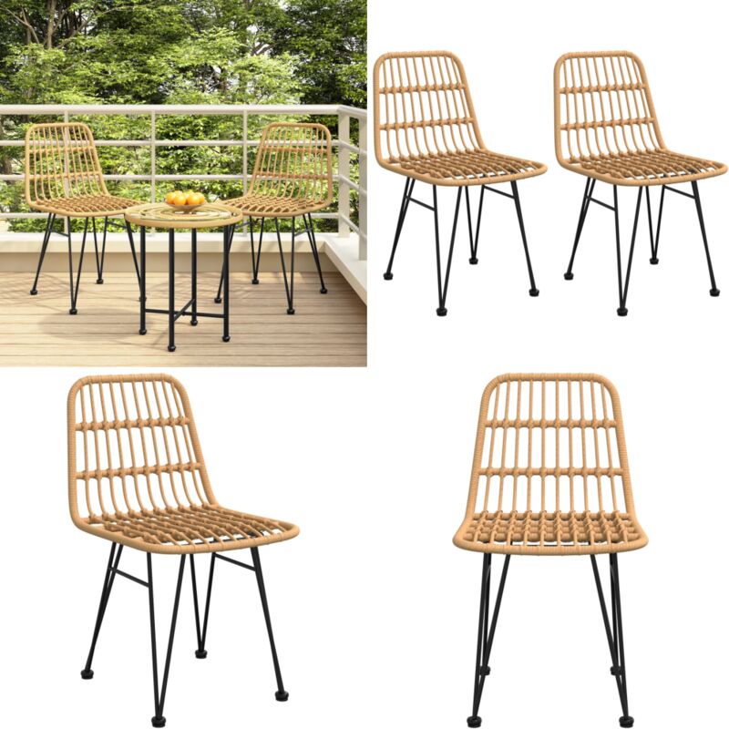 Vidaxl - Gartenstühle 2 Stk. 48x62x84 cm PE-Rattan - Gartenstühle - PE-Rattan - Gartenmöbel - Outdoor Möbel - Terrassentisch - Home & Living