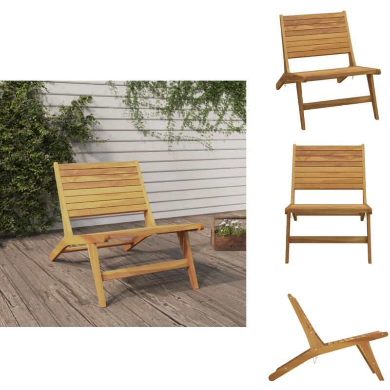 Vidaxl - Gartenstuhl Massivholz Teak - Gartenstuhl - Teakholz Möbel - Gartenmöbel Set - Outdoor Möbel - Balkonmöbel