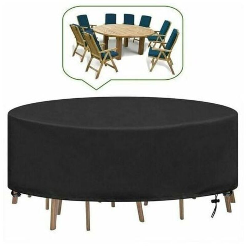 Gartentisch-Abdeckung, 230 x 110 cm, Gartenmöbel-Abdeckung, 210D Polyester, wasserdichte Plane, Gartenmöbel, staubdichter Schutz, Möbelabdeckung für