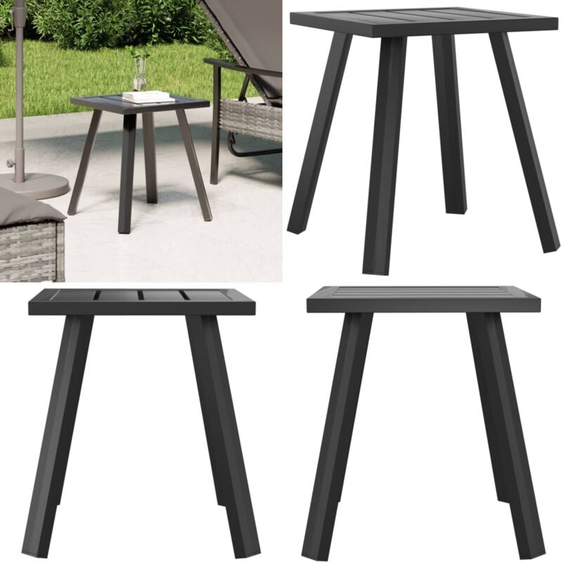 Gartentisch Anthrazit 34x34x38 cm Stahl - Gartentisch - Esszimmerset - Terrassenmöbel - Balkonmöbel - Außenbereich - Home & Living