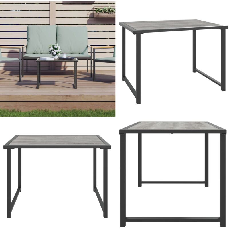 Gartentisch Anthrazit 55x40x37 cm Stahl - Gartentisch - Esszimmertisch - Outdoor Möbel - Balkonmöbel - Terrasse - Home & Living