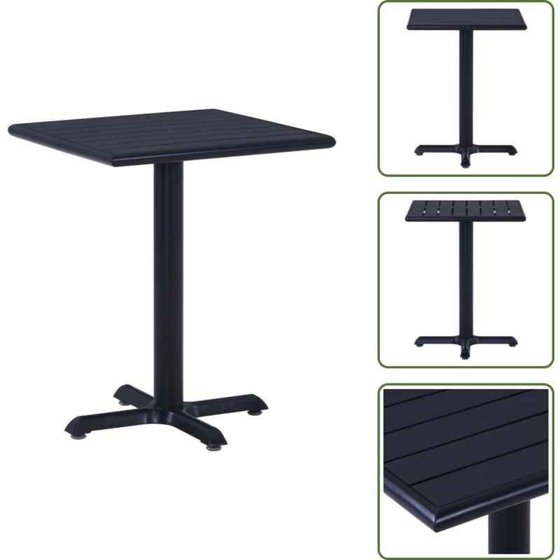 Gartentisch Schwarz 60x60x75 cm - Gartentisch - Esstisch Outdoor - Tisch Schwarz - Balkonmöbel - Terrassenmöbel